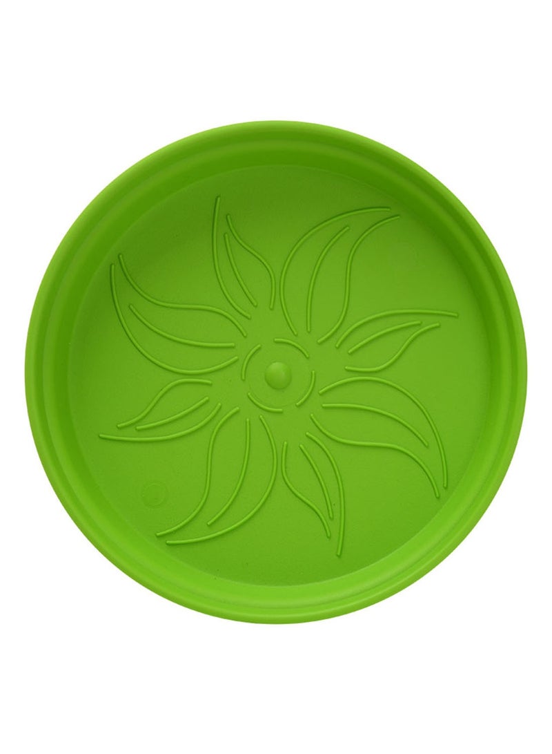 Mintra Round Flower Pot Planters Small - Pack of 4 with bottom tray - Plastic | Color - Light Green | Size - 13x13x10cm | Asthetically Decorate Your Terrace, Garden or Patio. Ideal for outdoor or indoors - Image 3