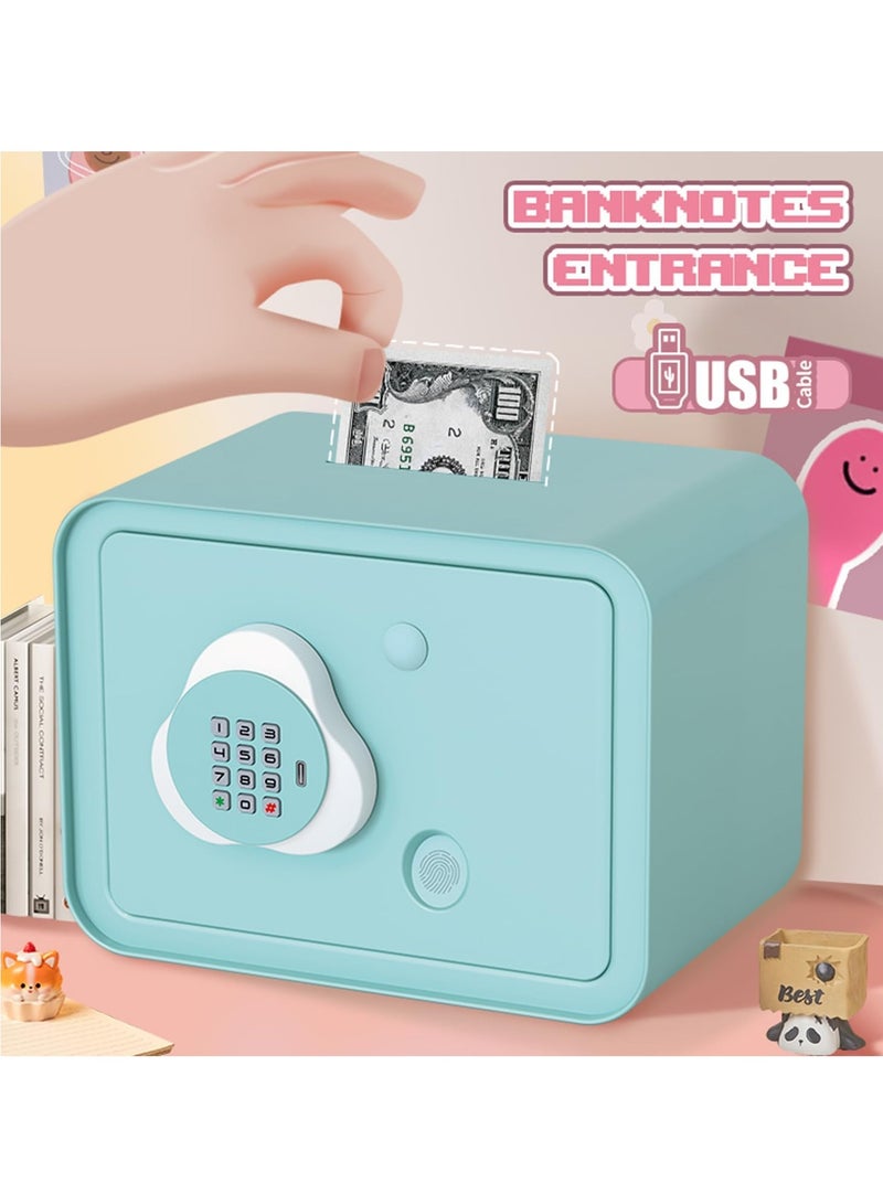 Electronic Money Saving Box Money Coin Bank Money Box with ATM Password Protected and Key Kids Piggy Bank Simulated Fingerprint Unlocking Safe ATM Cash Coin Savings Box Musical Toy for Boys Girls Holiday Party Birthday Gift  - Image 3