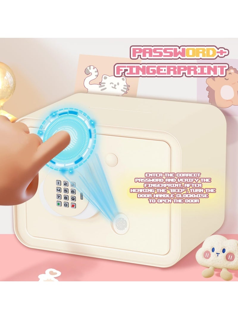 Electronic Money Saving Box Money Coin Bank Money Box with ATM Password Protected and Key Kids Piggy Bank Simulated Fingerprint Unlocking Safe ATM Cash Coin Savings Box Musical Toy for Boys Girls Holiday Party Birthday Gift  - Image 2