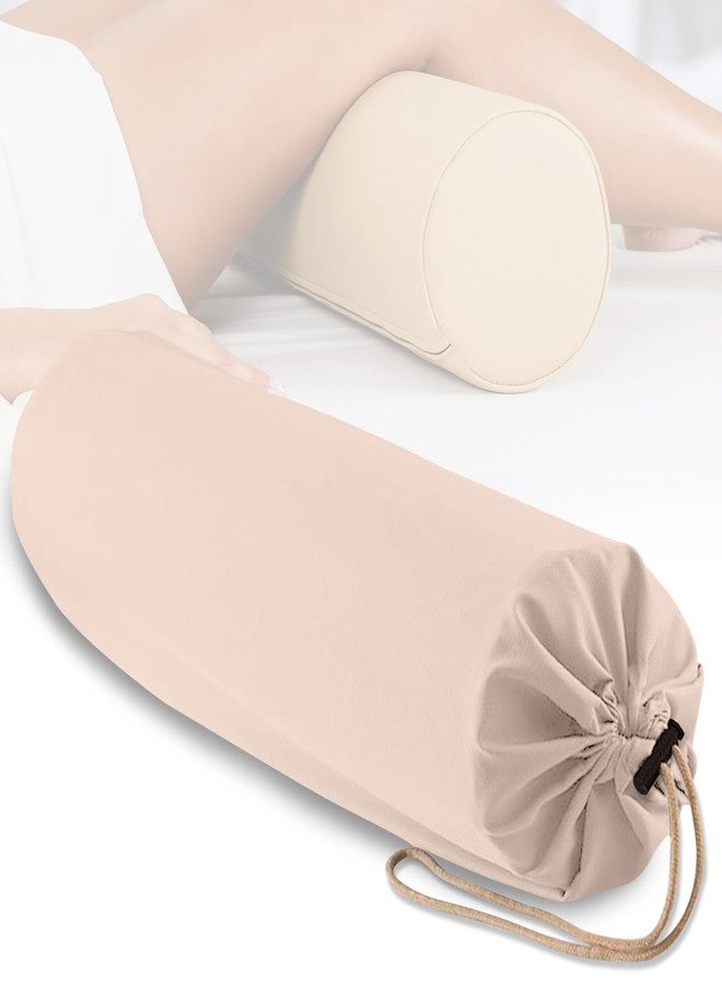 NRG Microfiber Bolster Covers Round Massage Bolster Pillow Covers - Natural - 6" x 27" - 100% Polyester Microfiber - Soft & Durable - Protection from Stains & Oil - Drawstring Closure - Image 1