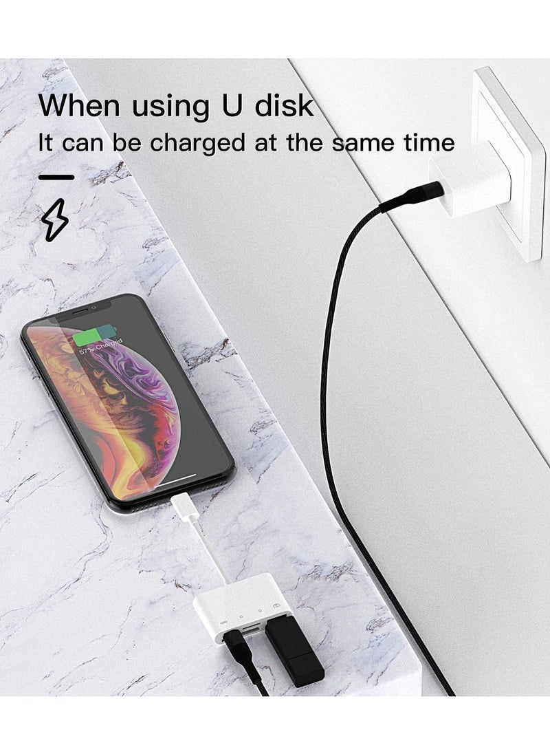 ELTRAZONE Camera Memory SD Card Reader Compatible for iPhone,Compatible with Lightning Male to USB Female OTG Adapter Micro TF Power Charging Splitter Charger Connector for Apple for ipad  - Image 4