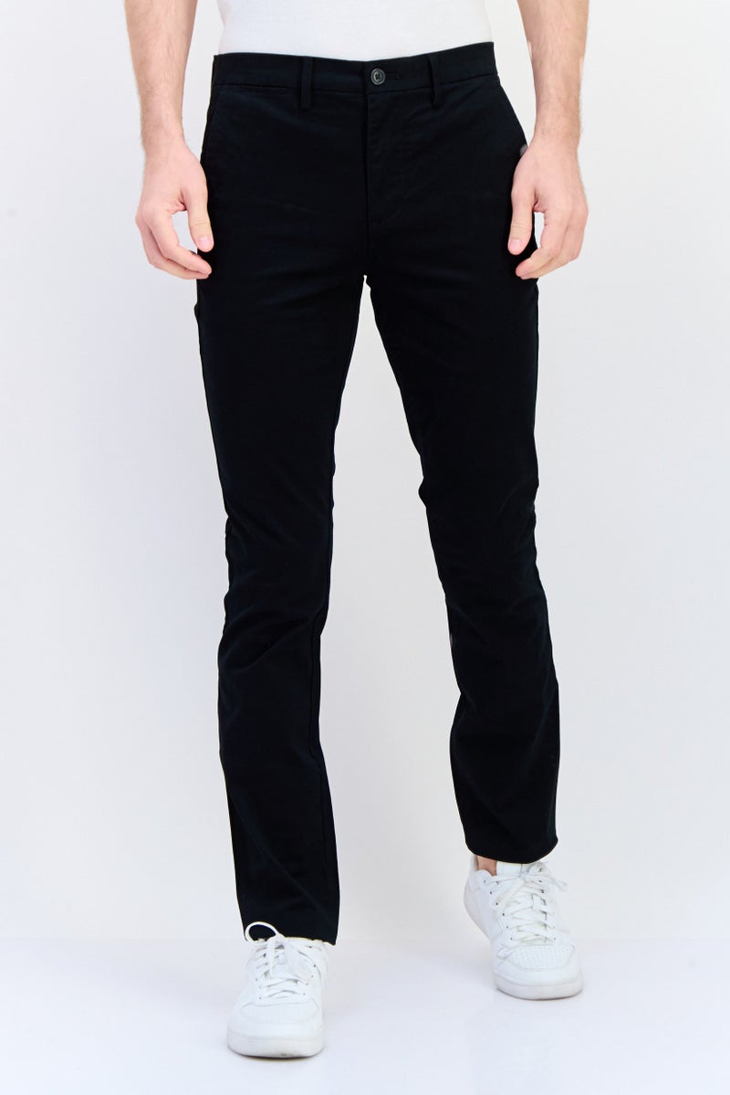 GAP Men Skinny Fit Solid Chino Pants, Black - Image 1