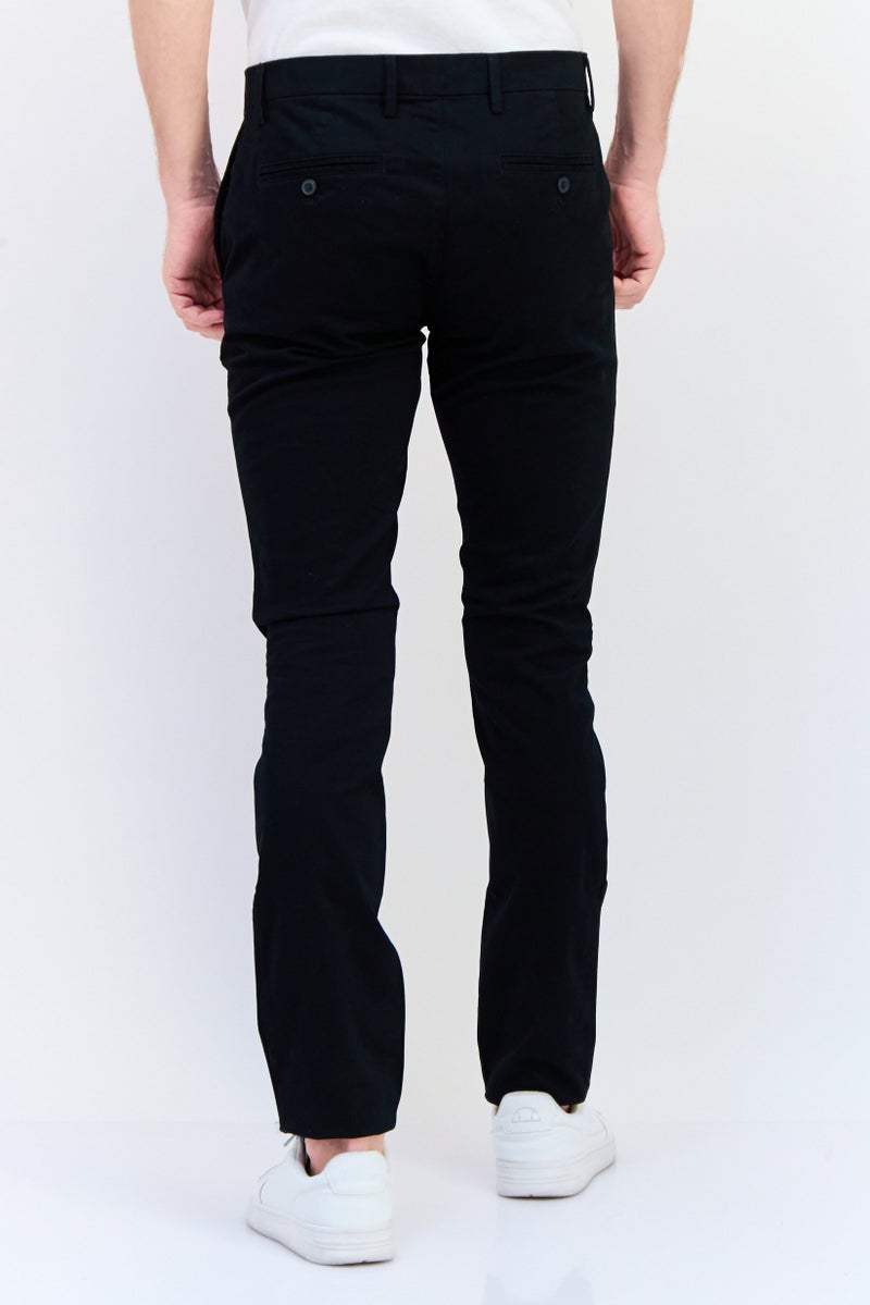 GAP Men Skinny Fit Solid Chino Pants, Black - Image 3