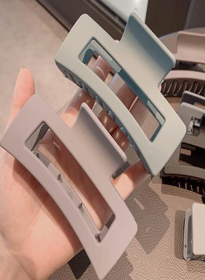 CHANDERKASH 2PCS Large Rectangle Claw/Hair Clutcher Non-slip Clips for Women Neutral 4.1" Big Claw Clips - Image 2