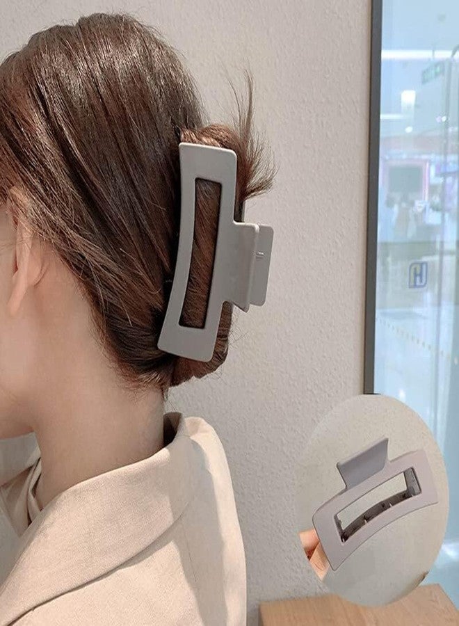CHANDERKASH 2PCS Large Rectangle Claw/Hair Clutcher Non-slip Clips for Women Neutral 4.1" Big Claw Clips - Image 3