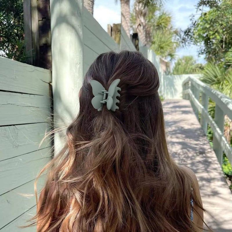 Canitor Butterfly Hair Accessories - 2.7" Claw Clips for Women, Matte Medium Hair Clips for Thick or Thin Hair, Cute Girls' Hair Clips - Image 2