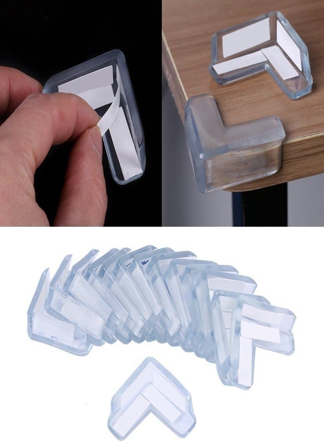 Essivox 4Pcs Proofing Safety Clear Furniture Table Corner Protection for Tables, Bed Rail Angle Pads for Protection Furniture Against Sharp Corners - Image 2