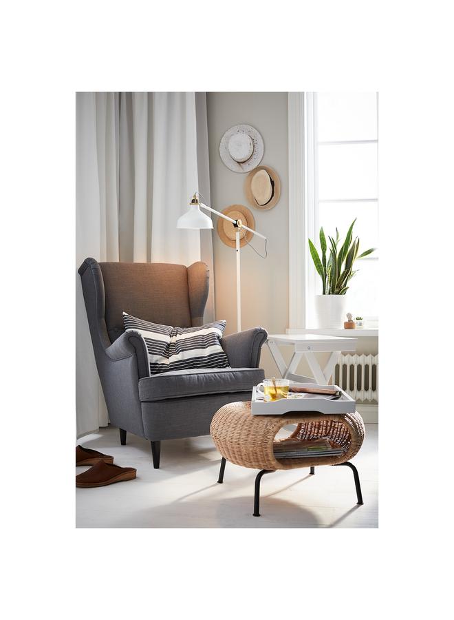 زبون مسند قدم مع مساحة تخزين، من الخيزران/الأنثراسايت - Image 4