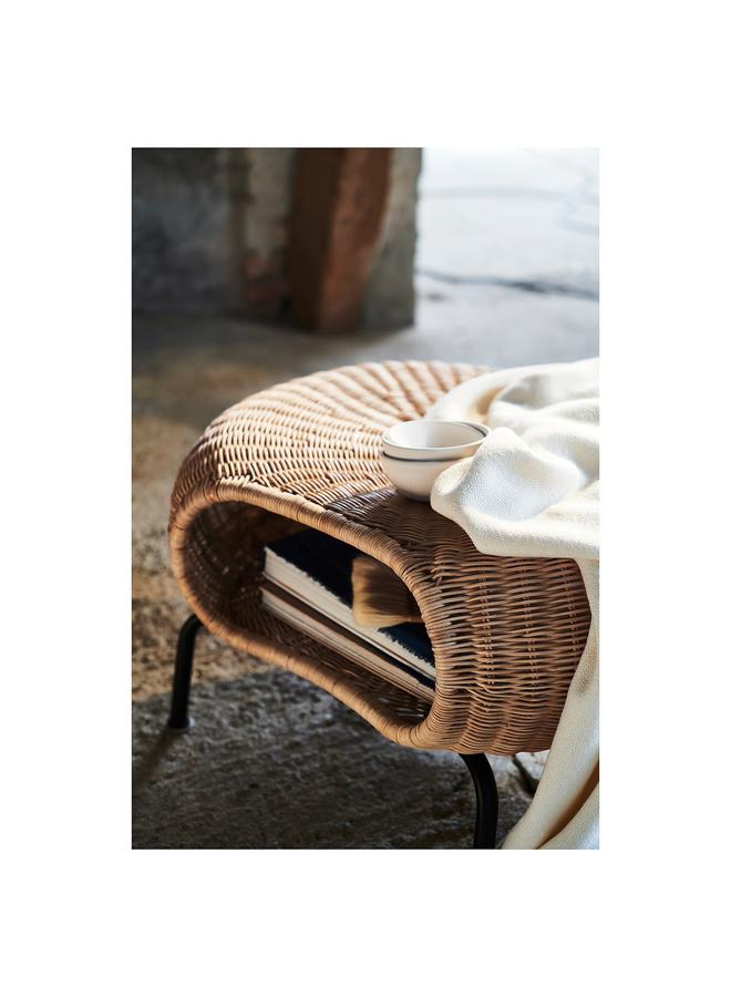 زبون مسند قدم مع مساحة تخزين، من الخيزران/الأنثراسايت - Image 3