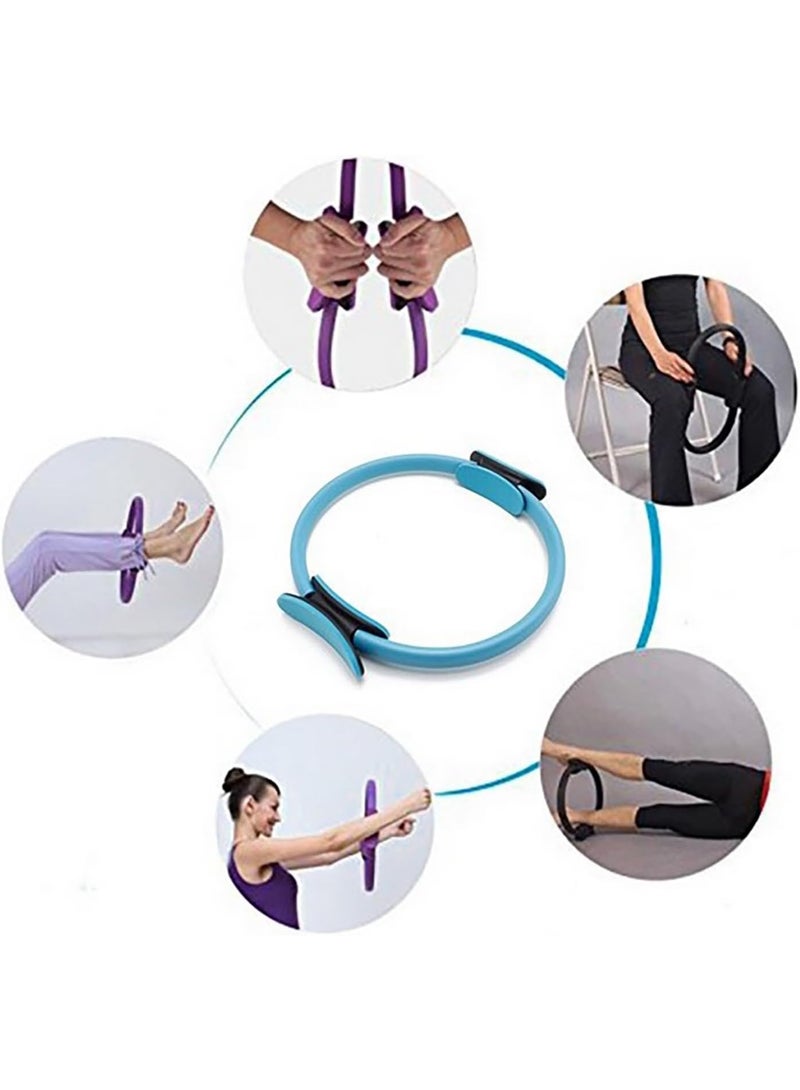 Fitness Pilates Ring,Double Handle Exercise Circle Fitness Magic Circle Resistance Ring Dual Grip for Yoga Core Training,14.96 Inch - Image 3