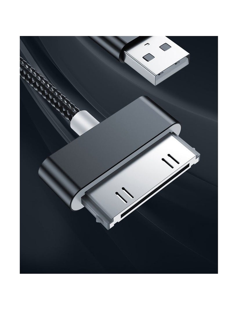 كينسو ٢ قطع كابل USB للشحن والمزامنة لأجهزة iPhone 4/4s، iPhone 3G/3GS، iPad 1/2/3، iPod، بطول 4.9 قدم، باللون الأسود.  - Image 3