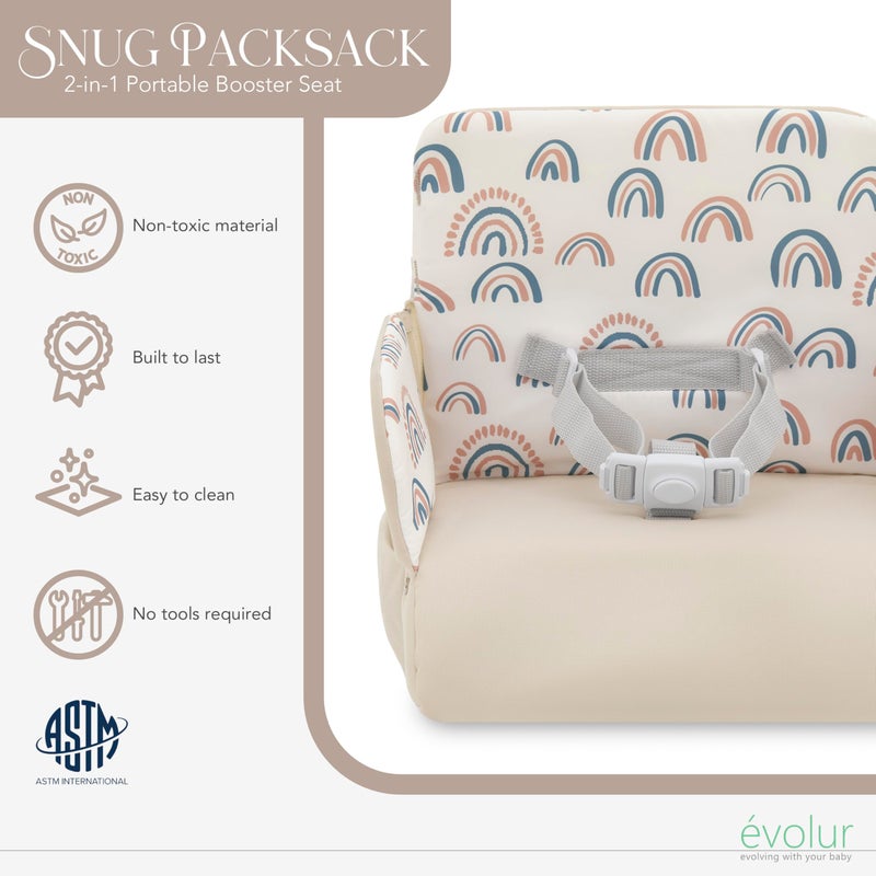 Evolur Snug Packsack 2-in-1 Portable Booster Seat and Travel Bag - Image 3