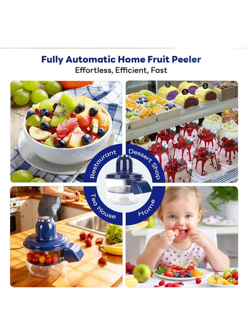Three sheep Automatic Grape Peeler Machine, Electric Garlic u0026 Cherry Tomato Peeler Skin Remover Tool for Small Fruits, Effortless Peeling for Home Kitchen (Blue-1PC) - Image 3
