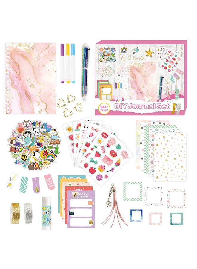 Bluejw Cross-border Scrapbook Sticker Diy Journal Set Children Full Set Stationery Budget Hand Book Diary Suit - Image 1