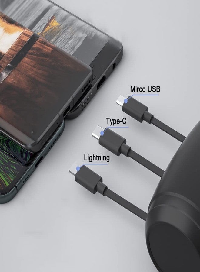 KACEPAR صندوق شحن سيارة KACEPAR 3 في 1، يُثبّت على مسند الرأس، 3 منافذ USB، منفذ USB من النوع C، شحن سريع، أسود - Image 4