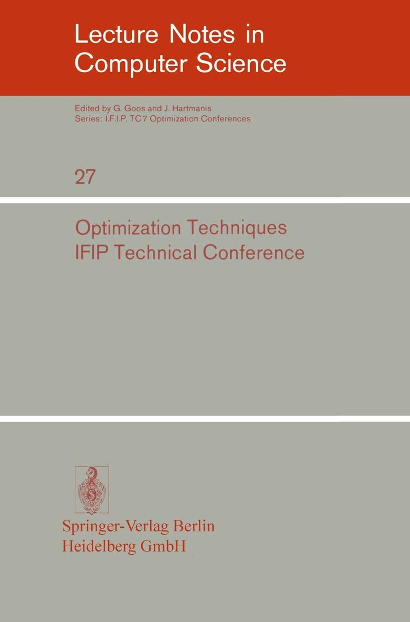 Optimization Techniques: IFIP Technical Conference, Novosibirsk, July 1-7, 1974