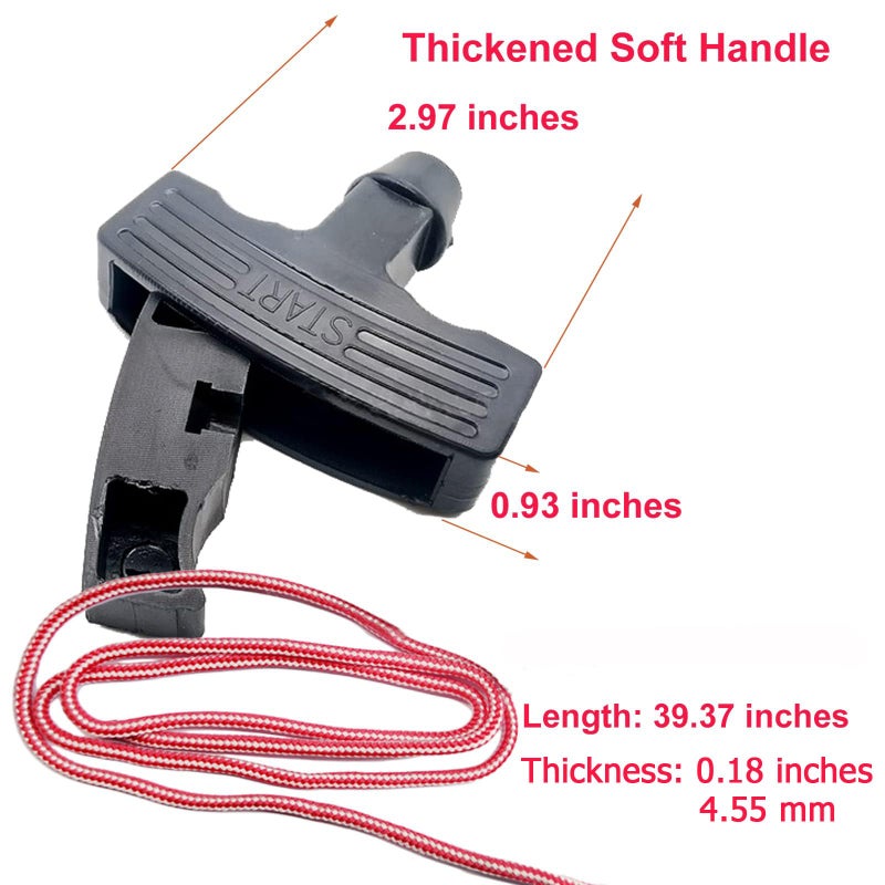 Petoor Ayellow 41A2828 Garage Emergency Release Pull Rope Cord Handle Kit Garage Opener, Red Black - Image 2