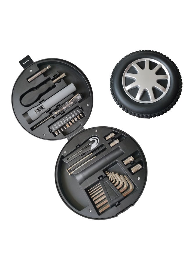 Tire-shaped tool set creative gift 29pcs tire-shaped household hardware tool set - Image 1