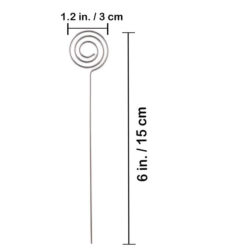 Exquiss 50 Pcs 6"" Stand Card Holders Place Cards Holder Photo Picture Note Clip Holders Memo Holder Note Clamp Clay Cake Accessories for Wedding Party Table Number Name Sign (50) - Image 2