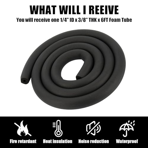 CARGEN Pipe Insulation Foam Tube - Foam Pipe Insulation for Pipe Freeze Protection and Sharp Edge Protection 1/4" ID x 3/8" THK x 6FT - Image 5