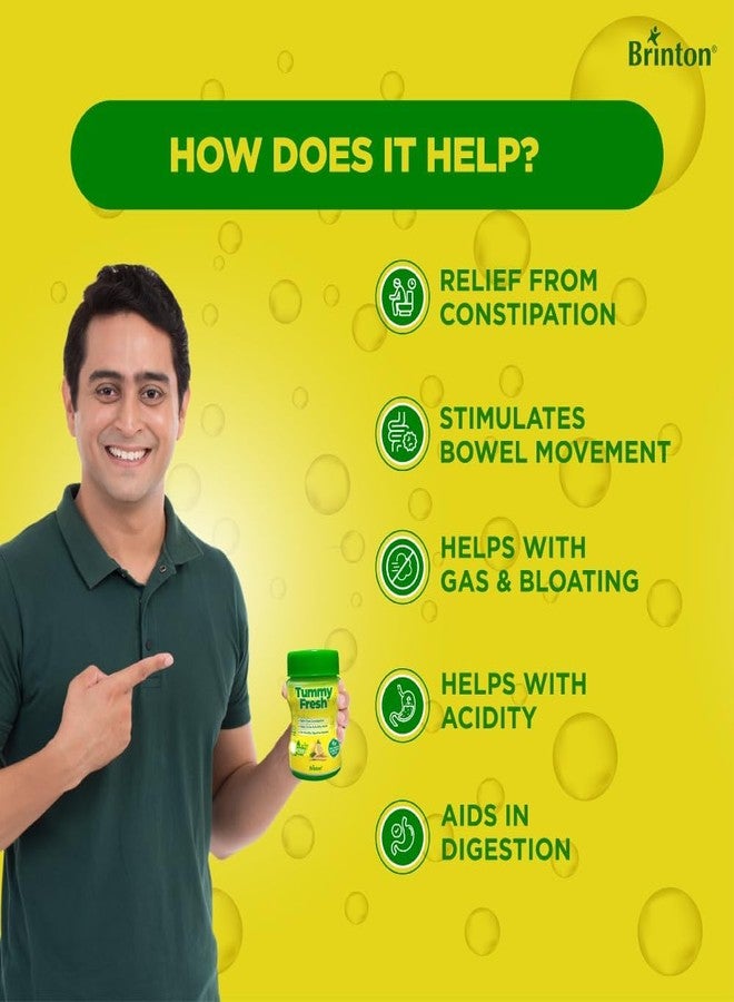 بريتون برينتون تامي فريش (خالي من السكر) لصحة الجهاز الهضمي وتخفيف الإمساك والغازات والحموضة، عبوة من قطعتين، 100 غرام - Image 5