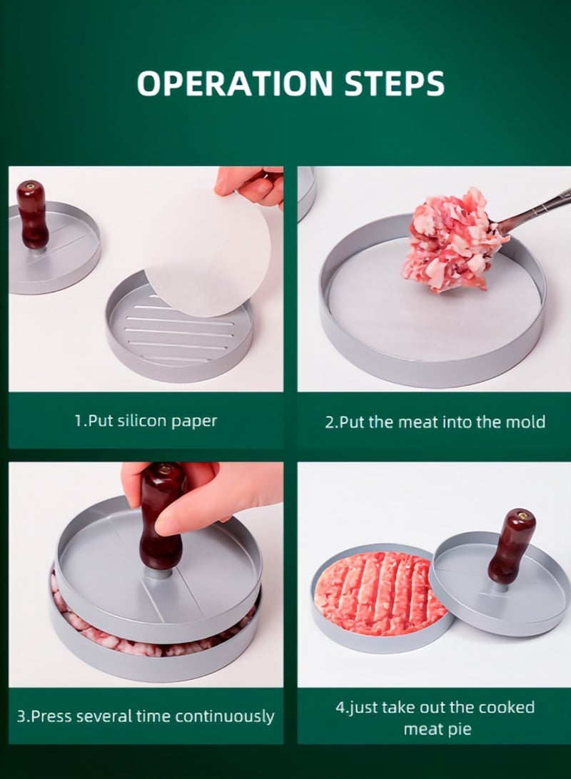 ليون هوم مكبس لحم الهمبرجر للمطبخ المنزلي، صنع قالب ضغط فطيرة اللحم المستديرة، صانع فطائر الإفطار الإبداعي - Image 3