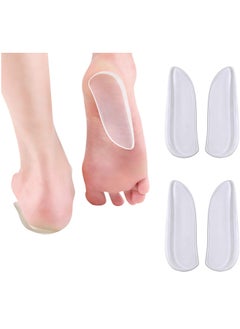 Medial & Lateral Heel Wedge Silicone Insoles - Corrective Adhesive Shoe Inserts for Foot Alignment, Knock Knee Pain, Bow Legs, Osteoarthritis for Men and Women (2 Pairs)