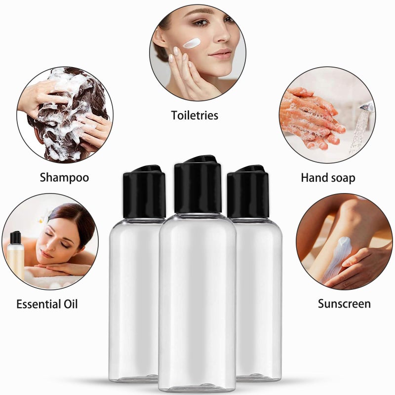 DNSEN 5 Pack 3.4 oz Travel Bottles for Toiletries TSA Approved Leakproof Plastic Empty Travel Size Bottles Containers with Labels - Image 5