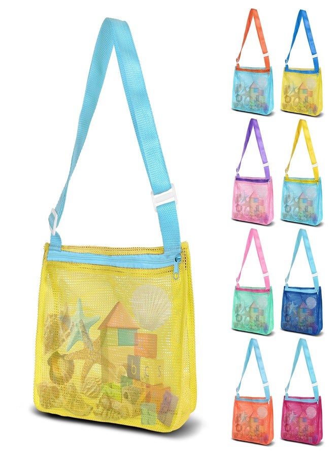 VOROLO Mesh Beach Bag for Holding Toys,Sand Towels Tote for Kids Seashell Collecting,Swimming Accessories for Boys and Girls - Image 1