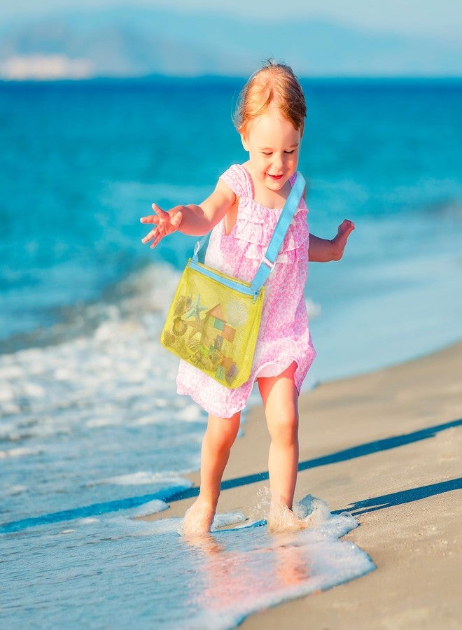 VOROLO Mesh Beach Bag for Holding Toys,Sand Towels Tote for Kids Seashell Collecting,Swimming Accessories for Boys and Girls - Image 2
