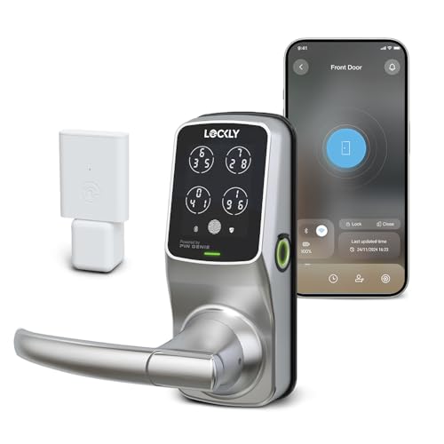 Lockly Secure Pro Smart Lock Wi-Fi, Keyless Entry Digital Keypad Door Lock, 3D Biometric Fingerprint Sensor Front Door with Handle, Voice Control & Auto Lock - Latch Edition - Image 1