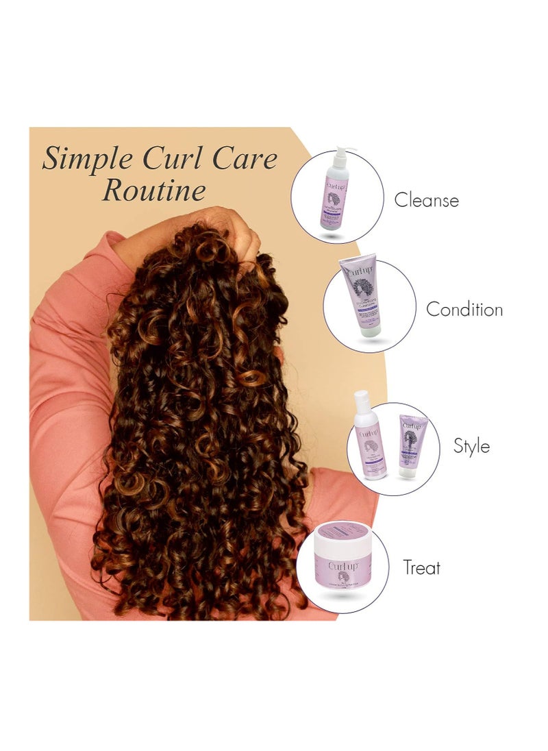 Curl Up Curl Up Ultra Defining Hair Gel Strong Hold Flaxseed Hair Gel For Dry Frizzy Wavy Curly Hair Sulphate Paraben Silicone Free 200ml  - Image 5