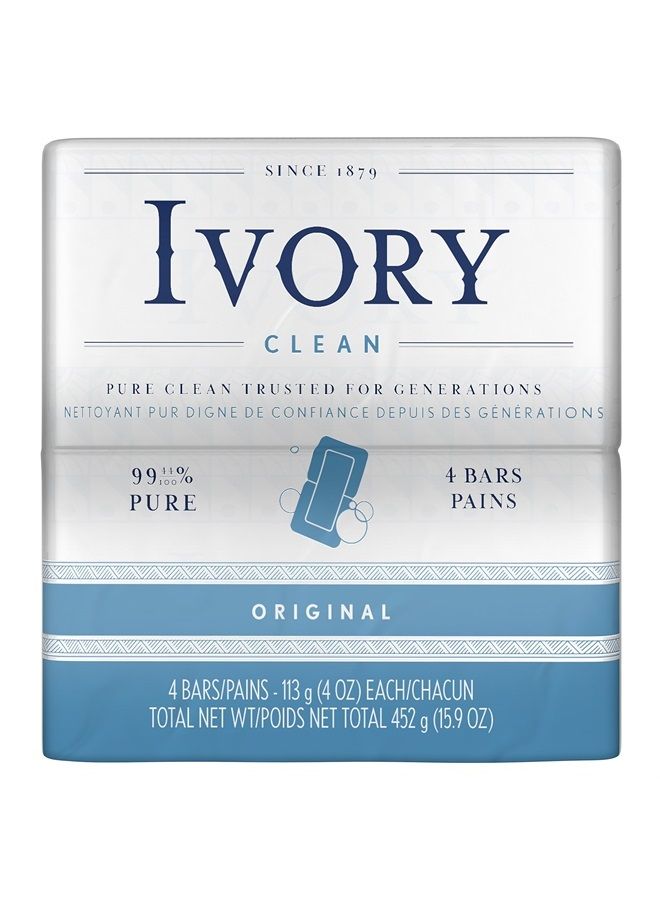 Ivory Original 4-Count: Bath Size Bars, 4 Ounce (Pack of 4) - Image 1