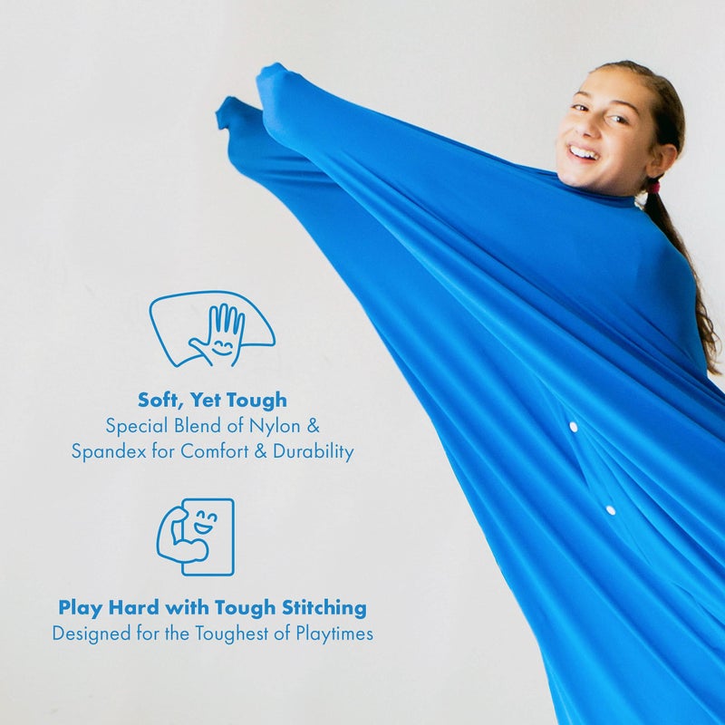 Harkla Body Sock - Sensory Socks for Kids - Stretchable Sack to Help Kids Relax and Focus - Easy to Wash Breathable Sensory Full Body Sock for Children - Medium 48" x 27" - Image 4