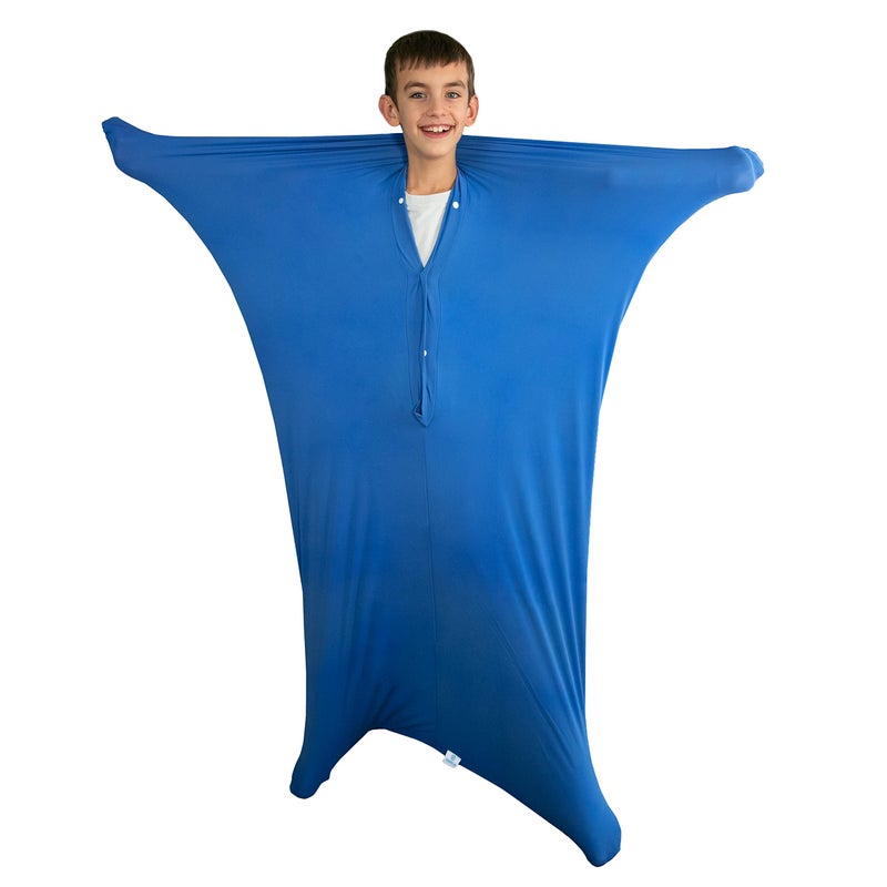Harkla Body Sock - Sensory Socks for Kids - Stretchable Sack to Help Kids Relax and Focus - Easy to Wash Breathable Sensory Full Body Sock for Children - Medium 48" x 27" - Image 1
