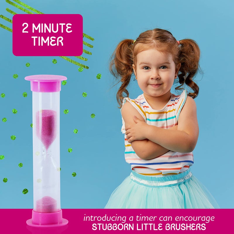 Lingito Kids Toothbrush, Toddler Toothbrush, Kids Toothbrush Pack, Toddler Toothbrush Age 2-4, Kids Tooth Brush, Kids Travel Toothbrush for Tiny Hands Boys and Girls Soft Toothbrush Kids (4 Pack - With Timer) - Image 3