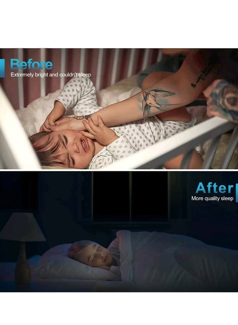 ستائر حاجبة للضوء محمولة بشريط لاصق ذاتي للغرف والنوم والمعيشة والحمامات والعلية، عرض 145 سم وطول 100 سم - Image 5