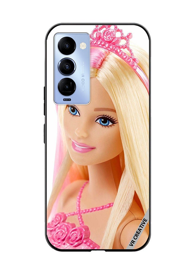 VR CREATIVE Protective Case Cover For Tecno Camon 18/18 P Barbie With Hair Design Multicolour - Image 1