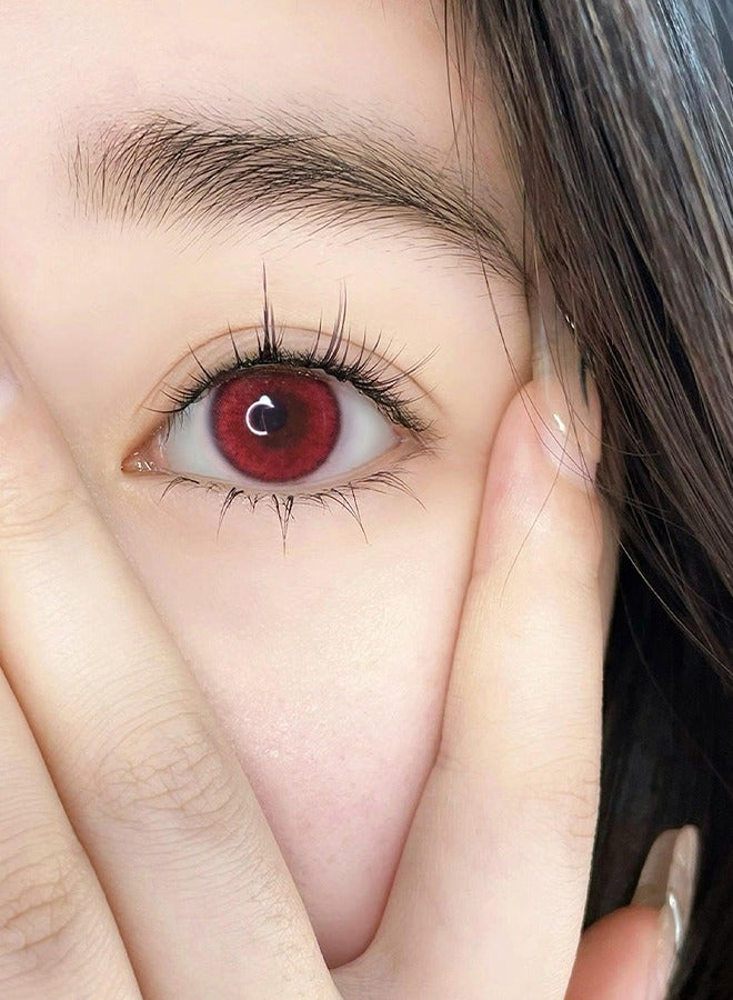 Mill creek color contact lenses 14.2MM hydrogel lenses can be used for 12 months 1 pair of 2 red glasses - Image 5