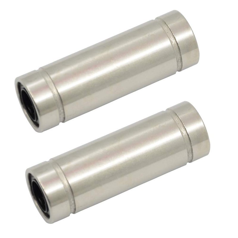 ReliaBot 2PCs LM10LUU Linear Ball Bearing Nickel Plated 10mm x 19mm x 55mm for 10mm Linear Motion Shaft Rod for 3D Printer and CNC Machine - Image 1
