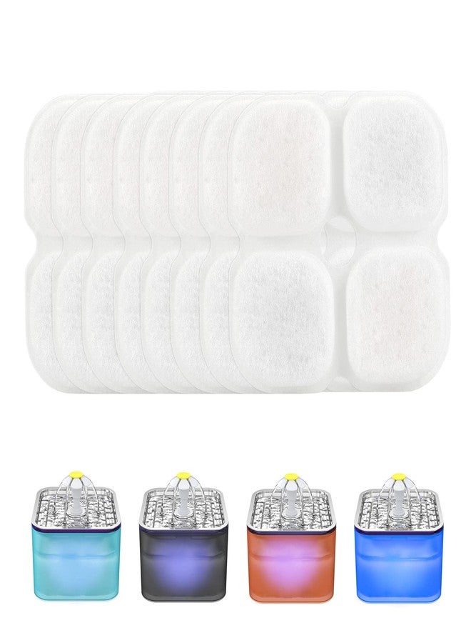 Wonder Creature Cat Water Fountain Filter Replacement, 6/8/6+6/12+12 Pack for Crystal Cat Fountain, 3L/101oz Pet Water Dispenser Filters (8 Pack) - Image 1