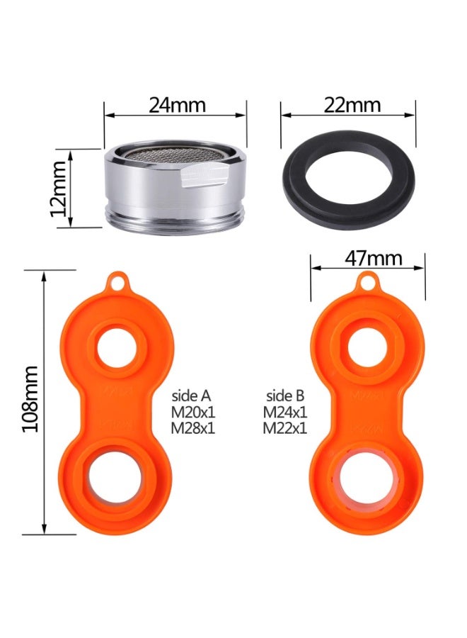 OSHIMA 8 PCS Faucet Aerator, Sink Faucet Extender, Water Saving Kitchen Bathroom Sink Aerator, Tap Parts Replacement Parts, 15/16-Inch Male Threads for Kitchen & Bathroom Faucets - Image 3