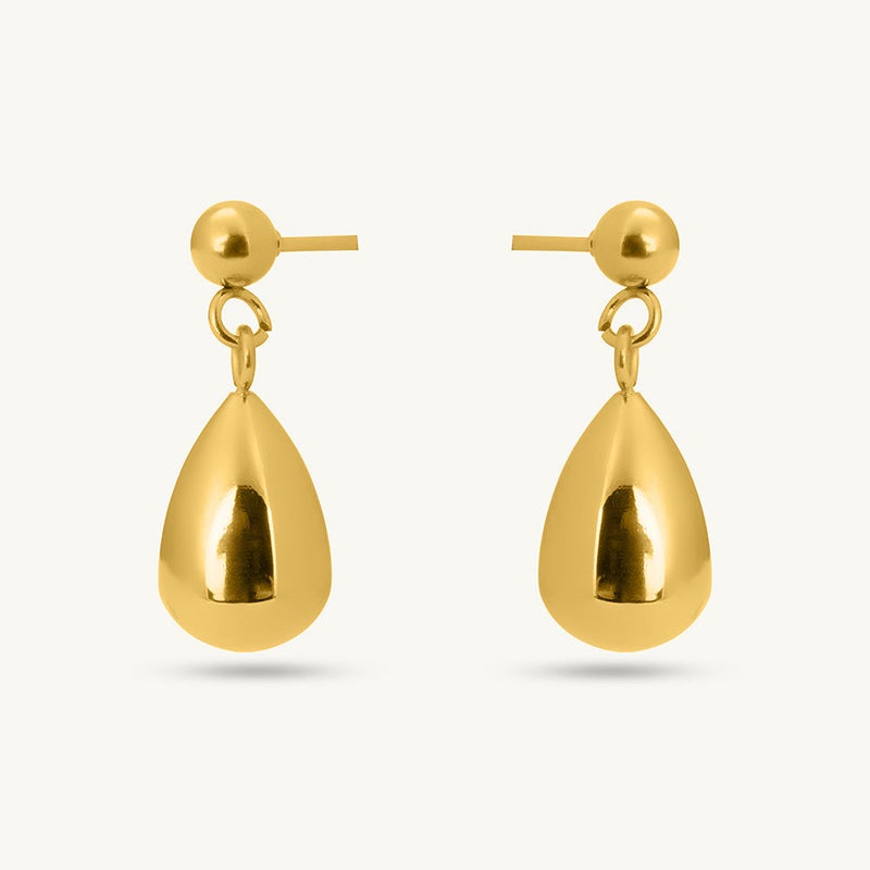PALMONAS 18k Gold Tone Plated Tear Drop Earrings
 for Women - Image 1