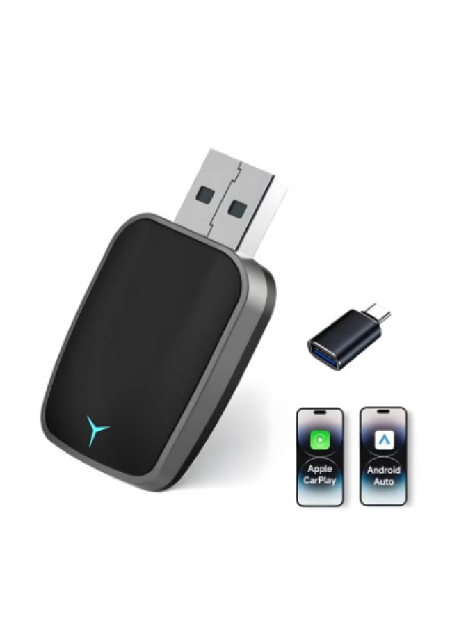 Mini Wireless CarPlay & Android Auto Adapter - 2-in-1 Plug & Play Dongle for iPhone & Android, Auto Connect, No Delay, USB-C for iOS 10+/Android 11+ - Image 1