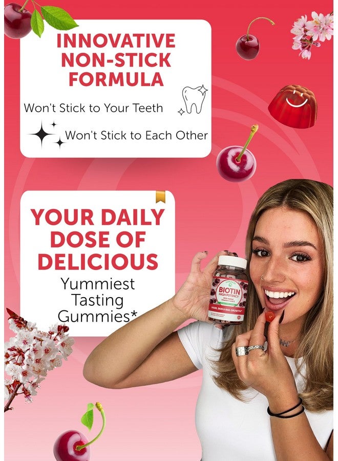 Lunakai USA Made Biotin Gummies 5000mcg with Vitamin C & E - Delicious Hair Skin Nails Vitamins for Women, Non-GMO, Hair Growth Supplement, 60 Ct - Image 2