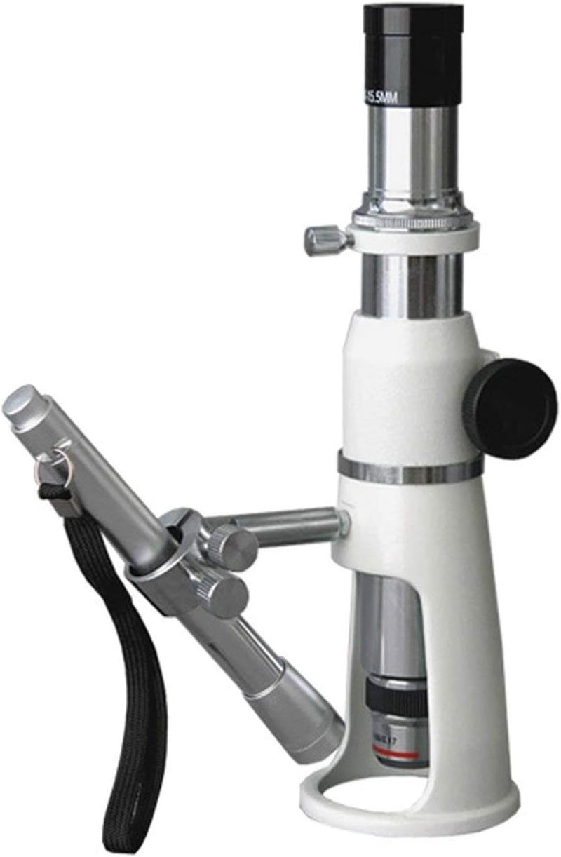 AmScope AmScope H100 Handheld Stand Measuring Microscope 100x Magnification 17mm Field of View Includes Pen Light  - Image 1