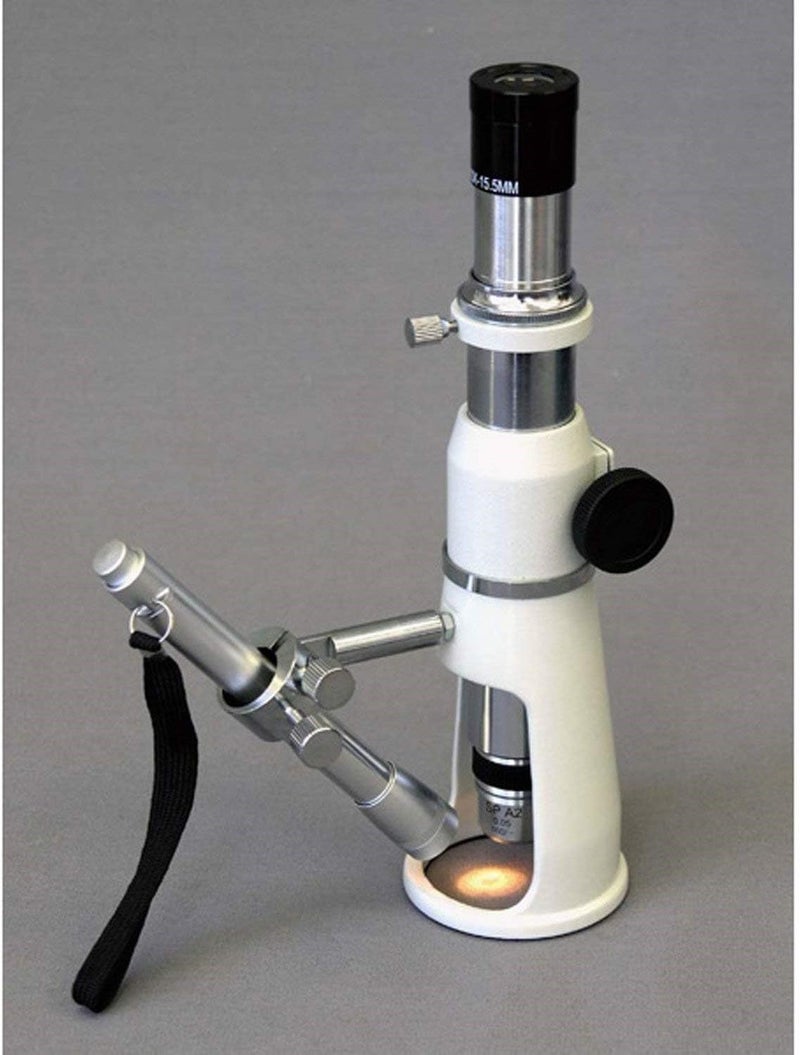 AmScope AmScope H100 Handheld Stand Measuring Microscope 100x Magnification 17mm Field of View Includes Pen Light  - Image 4