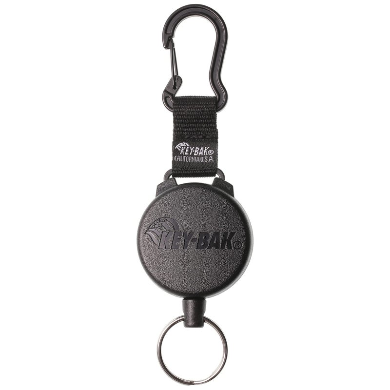 KEY-BAK SECURIT SD Retractable Keychain, 36" Retractable Cord, 15oz. Retraction, Durable Polycarbonate Case, Zinc Alloy Carabiner, Split Ring, Black - Image 5