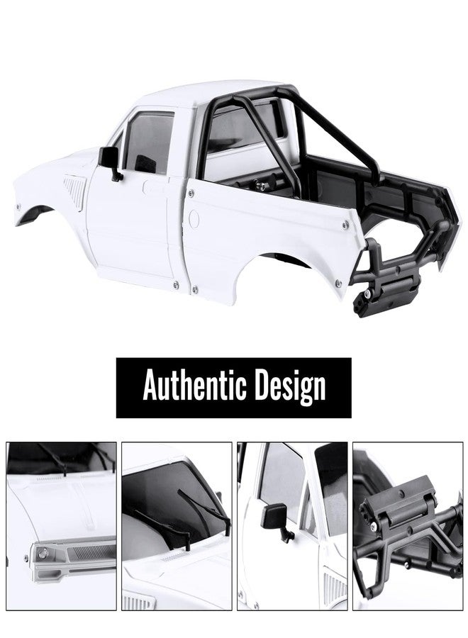 GIXCEL Hard Pickup Truck Body Shell with Bed Rack, Compatible with 1/24 Scale RC Crawler Axial SCX24 C10 Bronco Wrangler 4Runner Upgrade Parts (White) - Image 5
