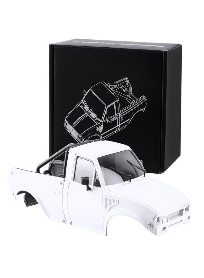 GIXCEL Hard Pickup Truck Body Shell with Bed Rack, Compatible with 1/24 Scale RC Crawler Axial SCX24 C10 Bronco Wrangler 4Runner Upgrade Parts (White) - Image 1